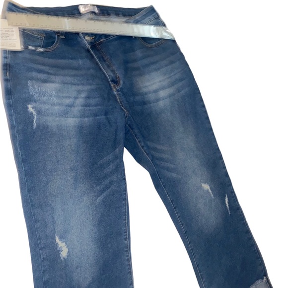 Mekool size 3x juniors? Wide leg cuffed jeans new - Picture 8 of 11